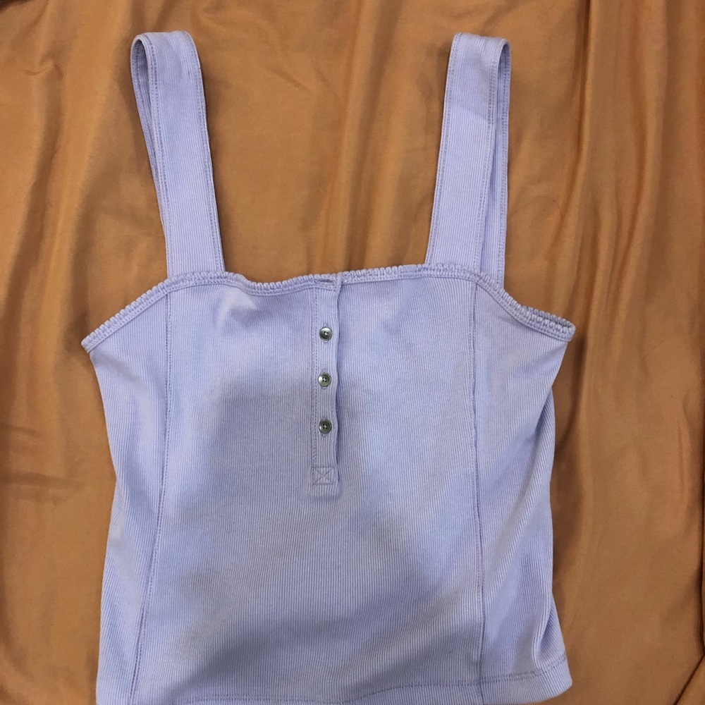 Abercrombie & Fitch purple crop tank top size M